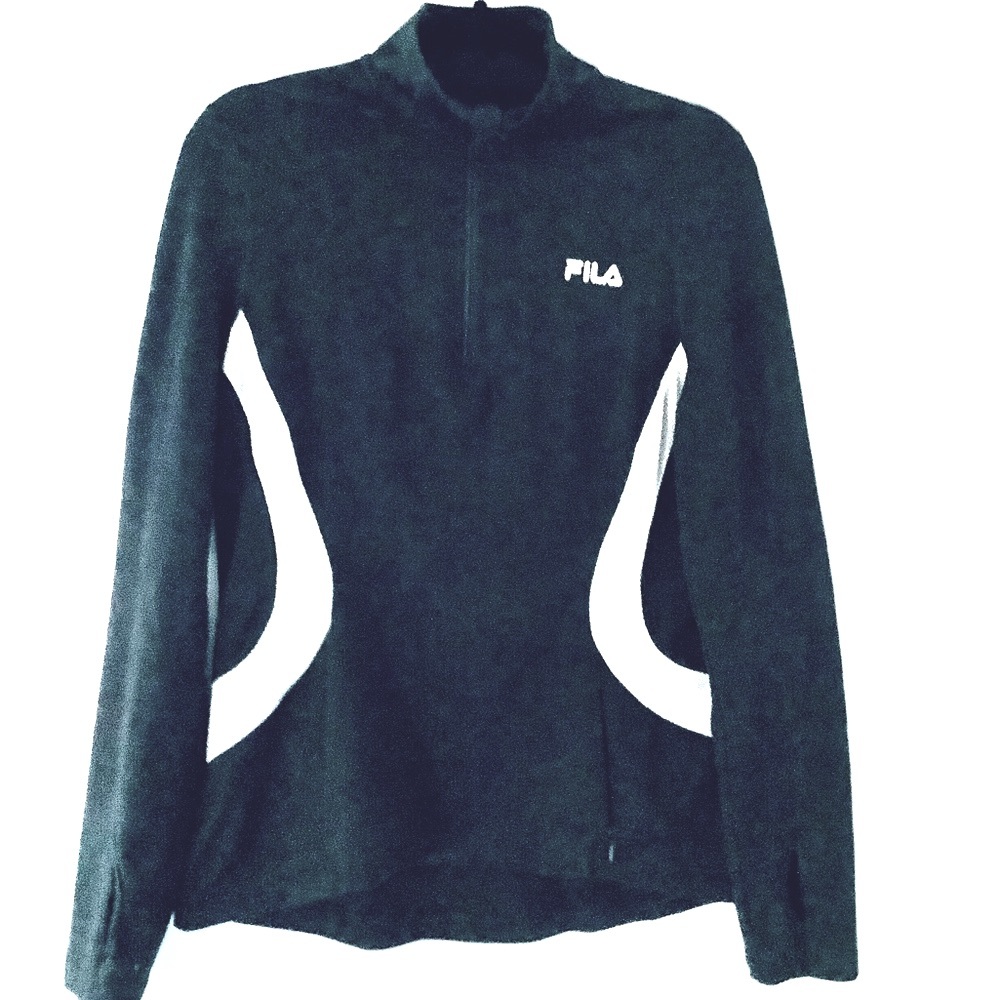 FILA black and gray, tube neck, athletic Jacket. Size M